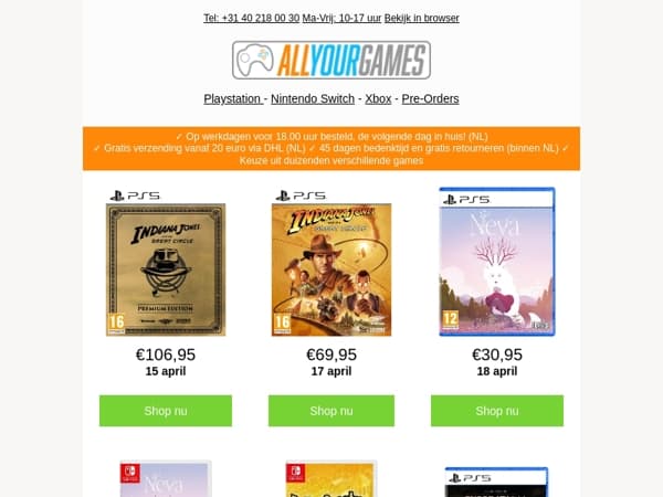 Check nu de komende gaming releases!