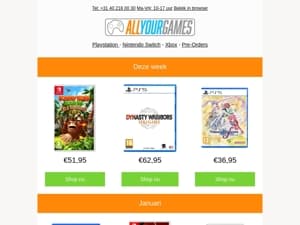 Deze week: Donkey Kong, Tales of Graces en Dynasty Warriors!