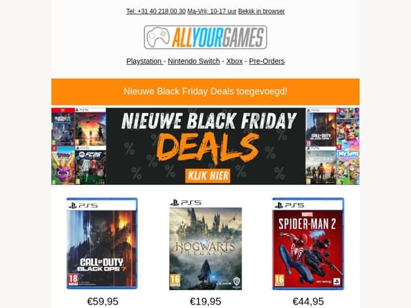 Nieuwe Black Friday Deals live! Check ze nu!