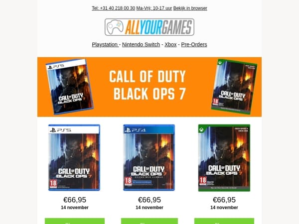 Deze week: Call of Duty Black Ops 7, Anno 117, Dragon Ball en Rennsport!