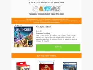 Deze week: Split Fiction + Nintendo Alarmo!