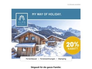 -20% auf Skiurlaub im Alpendorf Dachstein West ⛷️ 