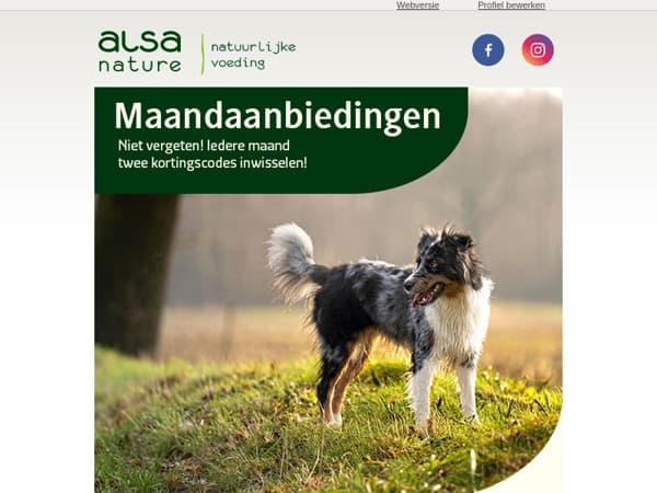 Hierbij alvast uw kortingscodes voor April, Mei en Juni