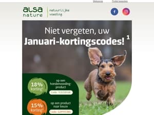 15% op artikel naar keuze & 18% op voeding!* 🐾