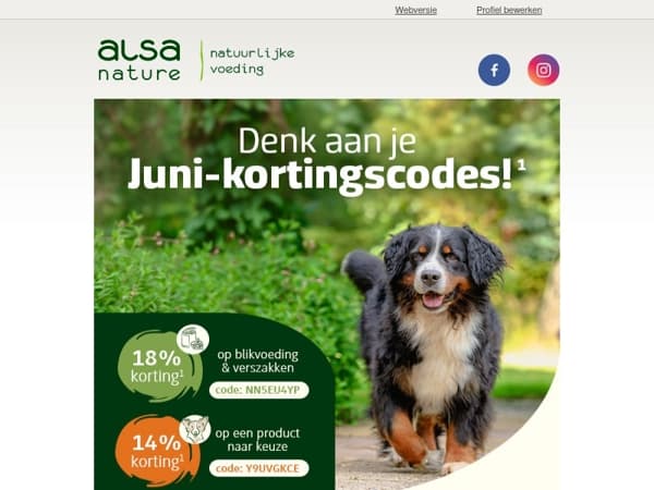❗Niet vergeten! 18% op natvoeding & 14% op een product naar keuze