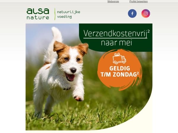 Verzendkostenvrij naar Mei! 🌼