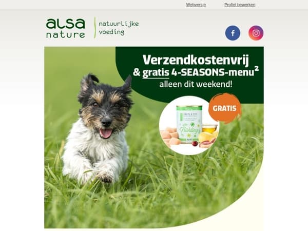 🌸Nu verzendkostenvrij & gratis 4-Seasons menu!