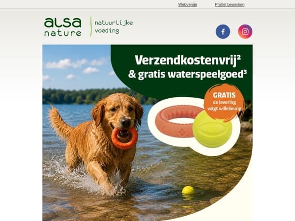 🐶 Nu verzendkostenvrij & gratis waterspeelgoed!
