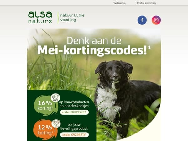❗Niet vergeten! 16% op kauwproducten en koekjes & 12% op een product naar keuze