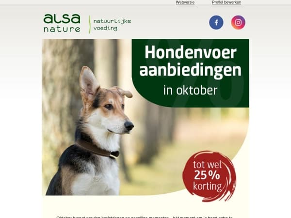 🍃 Bekijk de oktober aanbiedingen - tot 25% korting!