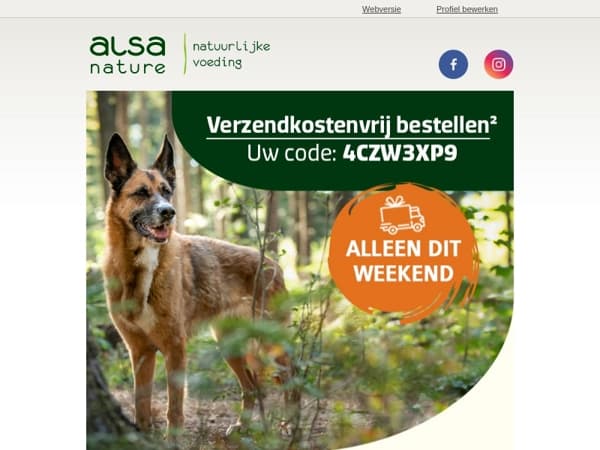 Nu verzendkostenvrij bestellen! 🐶