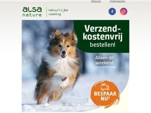 😃 Verzendkostenvrij weekend bij alsa-nature!