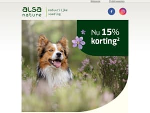 🐕  Nu 15% korting op uw hele bestelling!