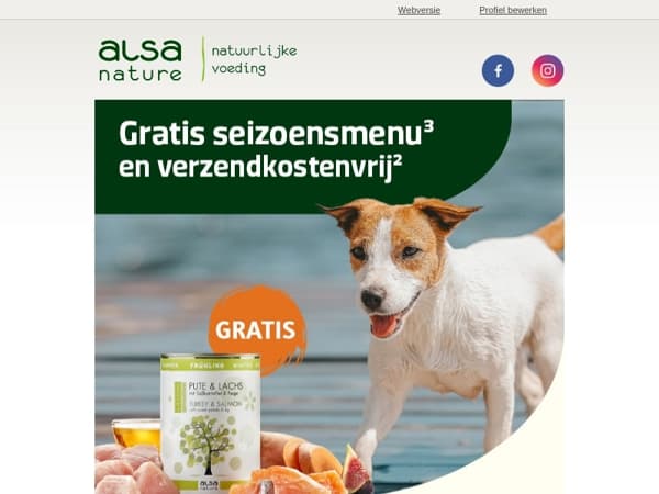 🌸 GRATIS Voorjaars-menu & gratis levering!