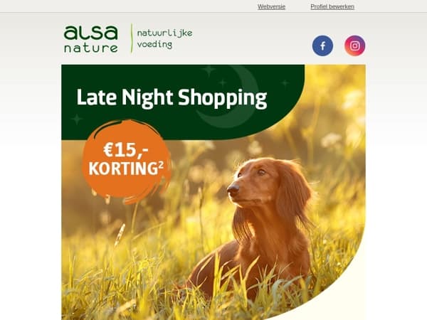 Alleen VANAVOND €15,- korting! 😎