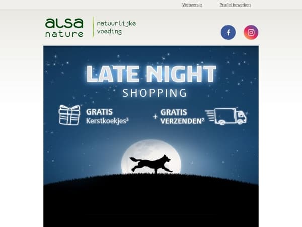 Alleen vanavond GRATIS verzending & GRATIS kerstkoekjes!* 🐾