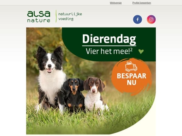 🐕 Dierendagactie: bestel nu verzendkostenvrij!