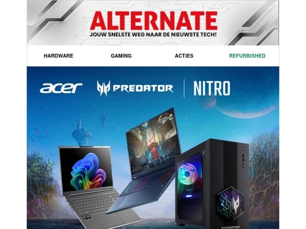 Eindeloze gamingprestaties met Acer Predator of Nitro