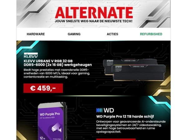 Alternate weekaanbiedingen