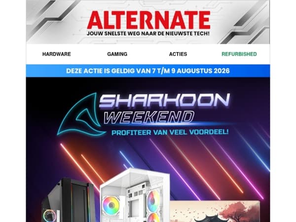 SHARKOON WEEKEND! 🎉Profiteer nu van hoge kortingen 