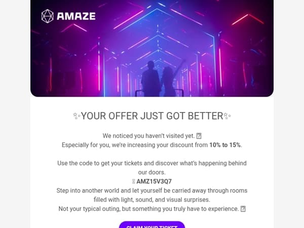 Especially for you: extra discount!