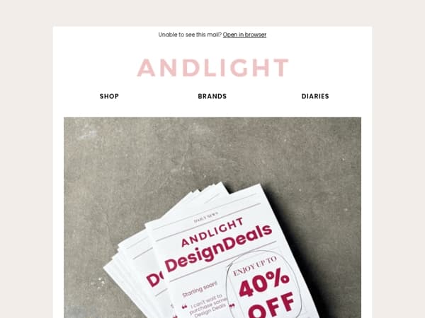 Design Deals beginnen nu