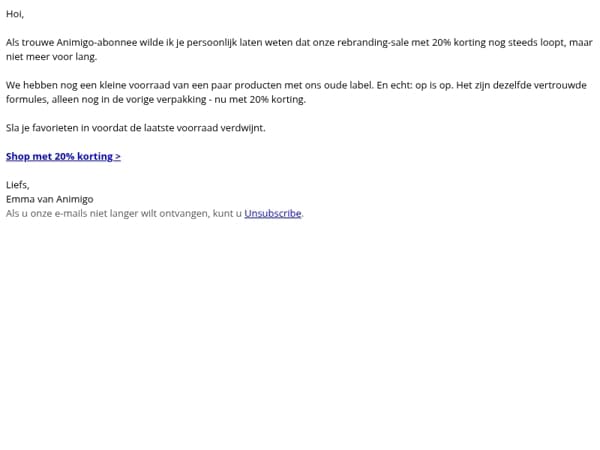 Laatste kans: 20% korting