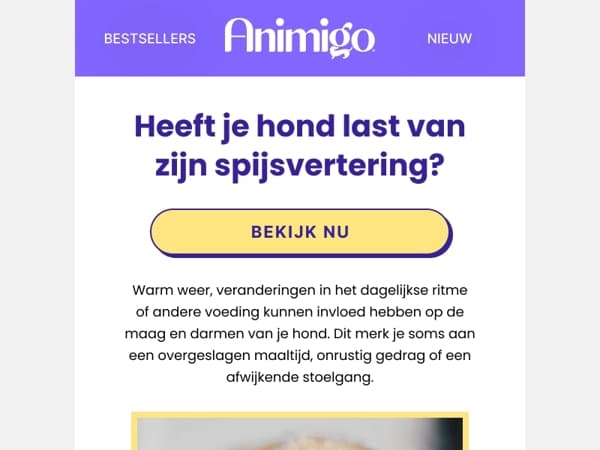 Speciaal voor je spijsvertering van je hond