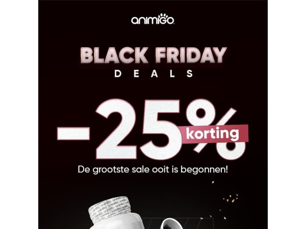 Black Friday is gestart! 🐾