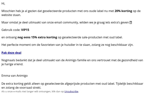 Wat?! Nog eens 15% extra korting voor jou!