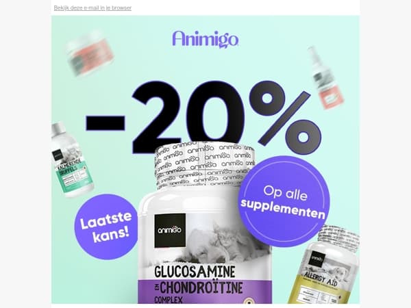 Laatste kans op 20% korting 🥺