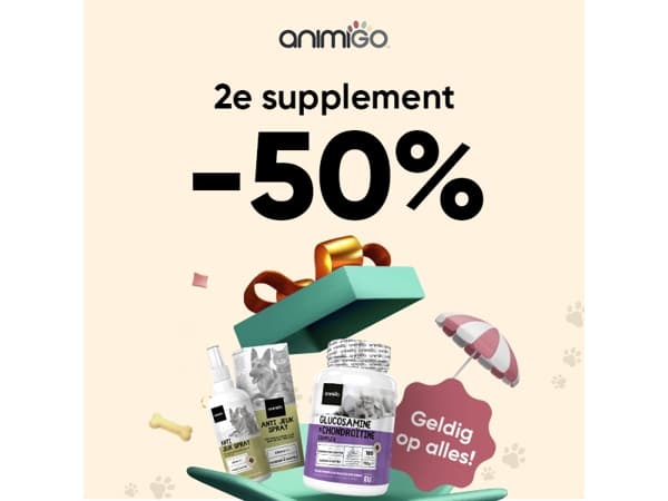 🐶 Nu 50% korting op je 2e product