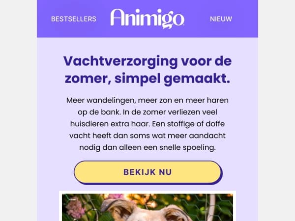 Speciaal voor de vacht van je viervoeter