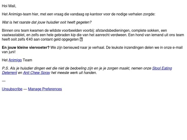 Het raarste dat je huisdier ooit heeft gegeten?