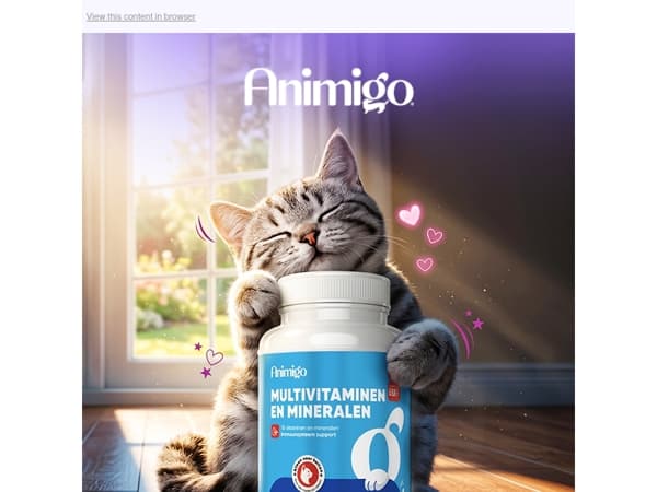 Je kat heeft gebeld. Hij wil betere vitamines. 🐾