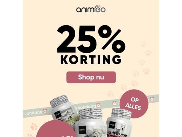 Zin in 25% korting? 😏