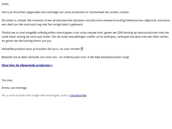 We maakten een kleine fout