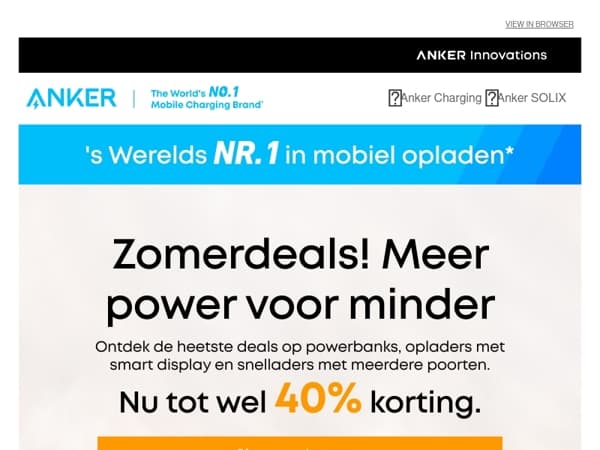 Zomerdeals! Tot wel 43% korting op oplaad-essentials