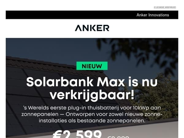🔥 Solarbank Max is er: tot €300 korting en gratis cadeaus!