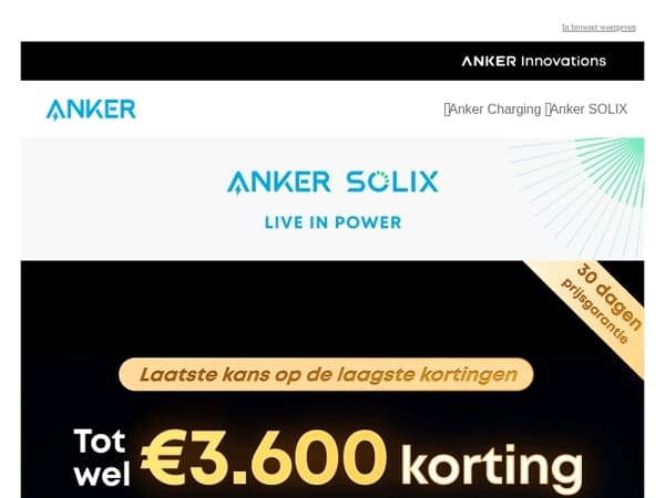 ⏳ Laatste 24 uur | €3.600 korting voor Cyber Monday