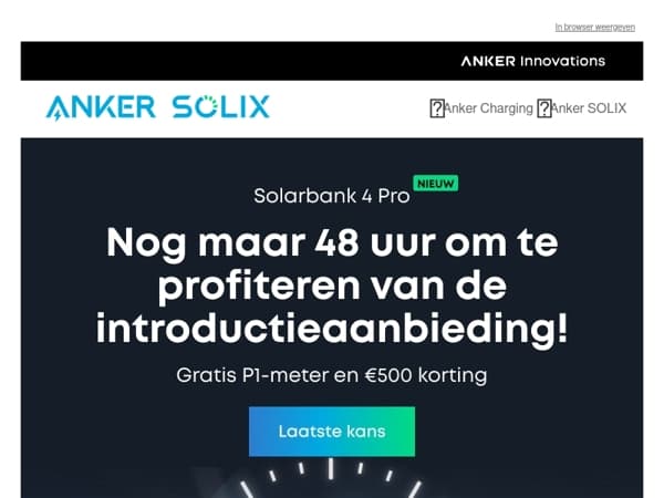 ⏳ Nog 48 uur! Profiteer van €500 korting en een gratis P1-meter