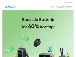 ⚡ Boost Je Batterij: Tot 40% Korting!