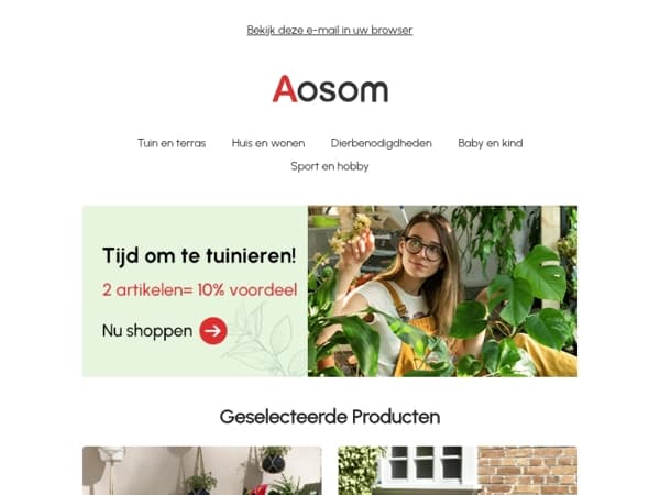 2 tuinartikelen kopen? 10% voordeel automatisch! 🌿