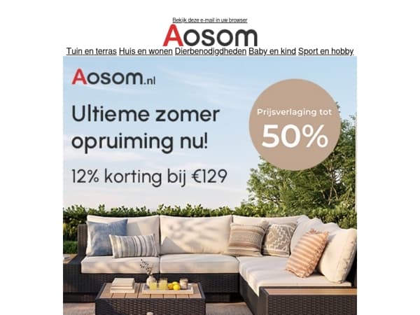 Grote Zomeropruiming: pak je voordeel met 12% korting