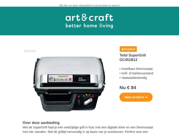 DAGDEAL: Tefal SuperGrill GC451B12 🔥