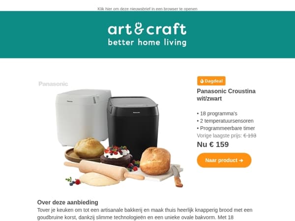 DAGDEAL: Panasonic Croustina broodbakmachines 🍞