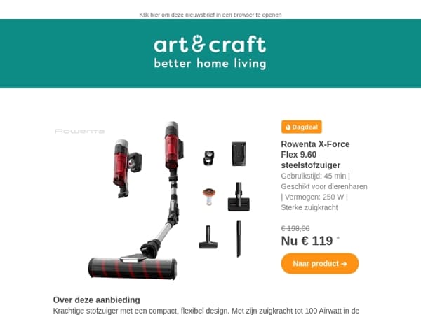 DAGDEAL: Rowenta X-Force Flex 9.60 steelstofzuiger 🔥