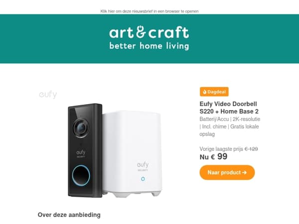 DAGDEAL: Eufy Video Doorbell S220 Battery + Home Base 2 🔥