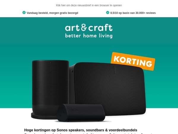 Hoge kortingen op Sonos, OLED tv's, stofzuigers & meer!