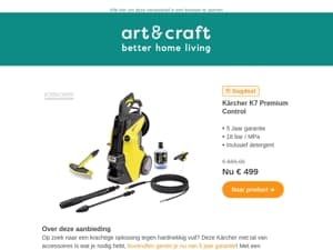 DAGDEAL: Kärcher Hogedrukreiniger K7 Premium Control 🔥